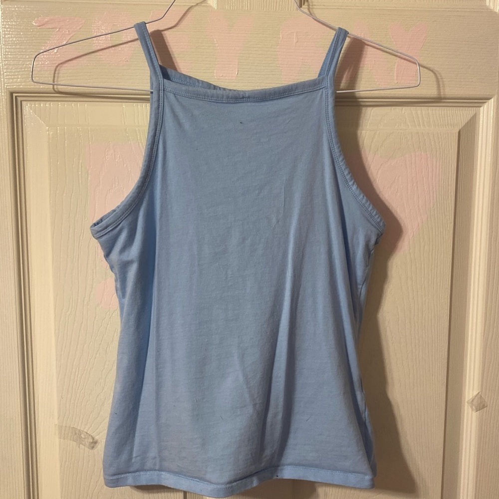 Light blue halter tank top